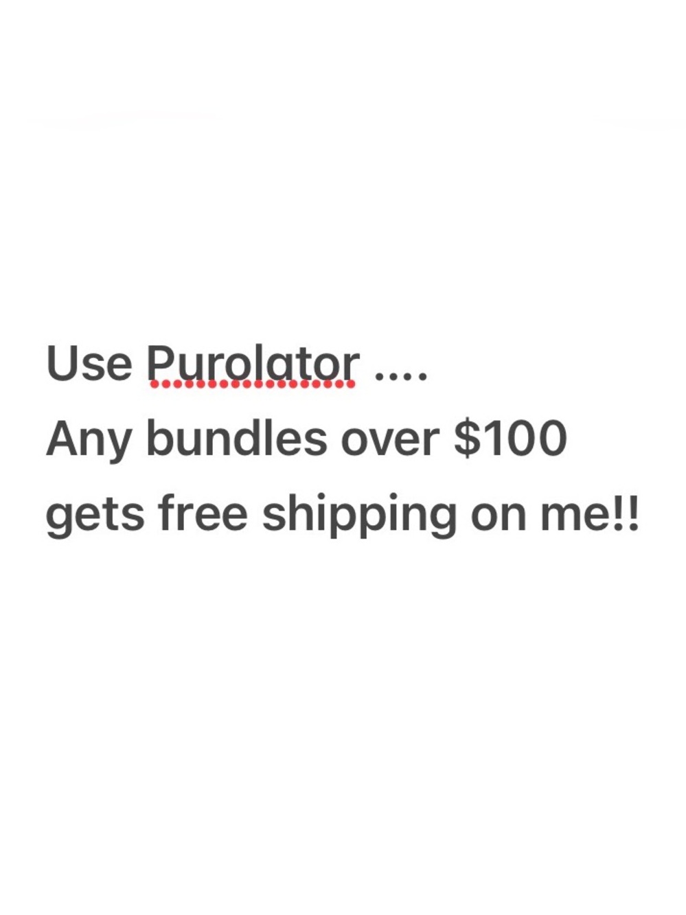 Bundle deal free shipping $100
